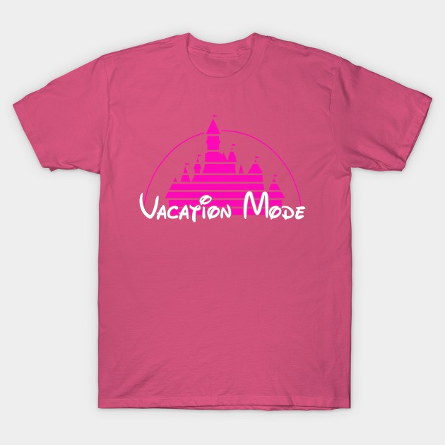 Vacation Mode Pink T-Shirt by old_school_designs